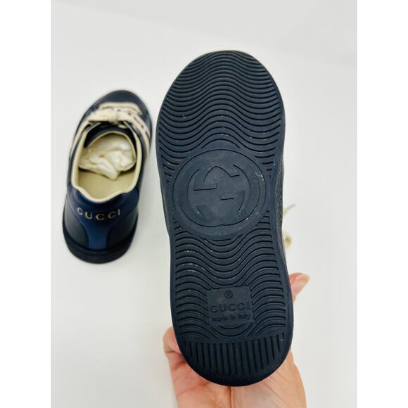 Gucci Navy Ace Sneakers Size 30 (12.5 US) - Picture 7 of 9